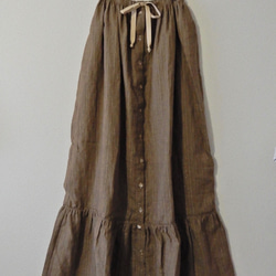 ラメリネンティアードスカート 2枚目の画像