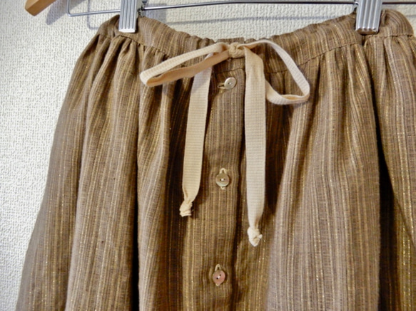 ラメリネンティアードスカート 3枚目の画像