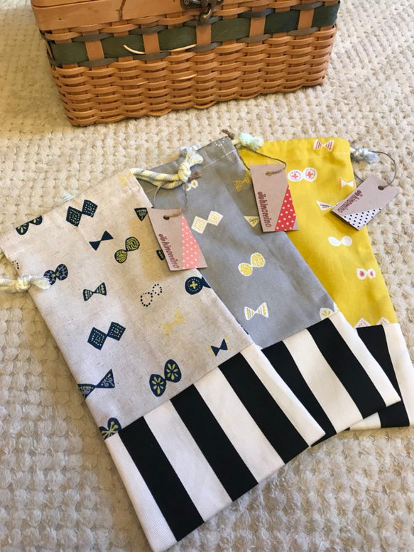 入学 ハンドメイド お着替え袋 お道具袋 お箸袋 コップ袋 女の子 名入れ刺繍】巾着袋 小サイズ コップ袋 巾着小 Sサイズ 給食袋