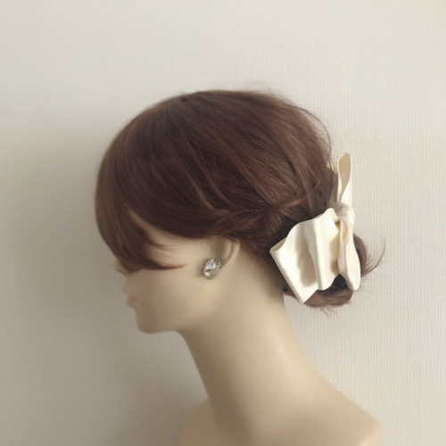 ミカドシルクのリボンボンネ（ウェーブ） ヘッドドレス