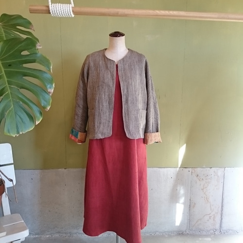 ルクツル」手紡ぎ手織りリネン&シルクカンタジャケット ジャケット