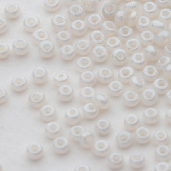 仏ヴィンテージ 極小 乳白オパール 1mm 2本 約800個  B110055_01 3枚目の画像