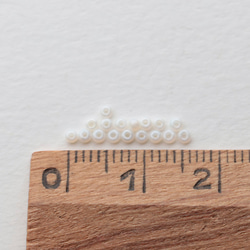 仏ヴィンテージ 極小 乳白オパール 1mm 2本 約800個  B110055_01 4枚目の画像