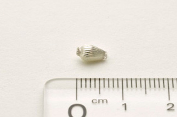 仏ヴィンテージ スフレ涙型銀ライン入り 5.5mm 約45個 B101021_055 2枚目の画像