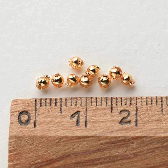仏ヴィンテージ スフレ丸極小ゴールド 2mm 12本束 600個 B101111_02T 6枚目の画像