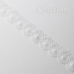 Embroidered tulle 16mm 1 .Blanc 　A011_4115_16_01 1枚目の画像