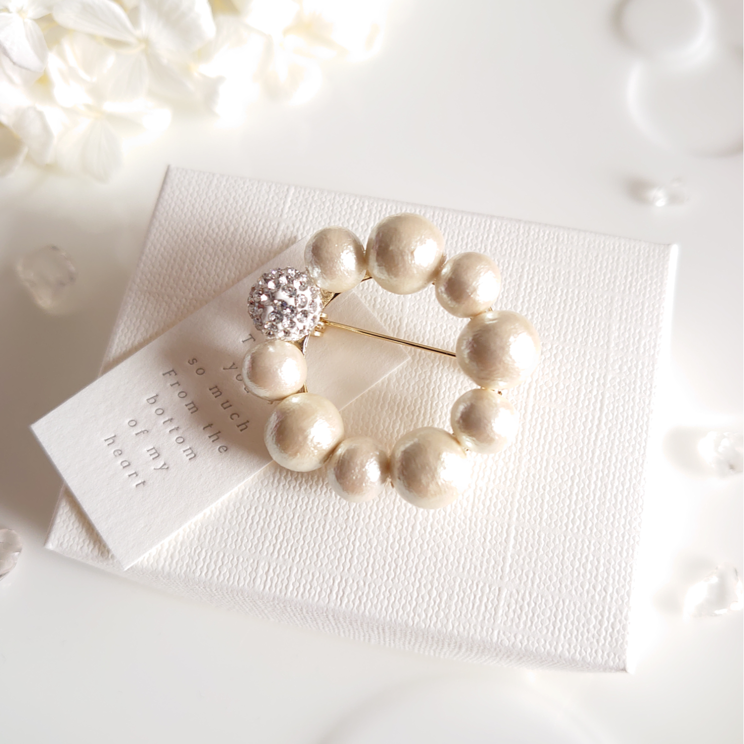 クリスタル ブローチ 個性的【CHANEL】お魚モチーフ パール