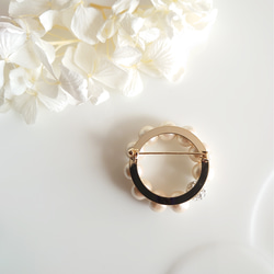 【人気No.1】 豪華クリスタルボールとコットンパール*ブローチ 2枚目の画像