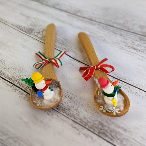 受注製作『Creem限定』スプーンに乗った雪だるま♥ かわいい