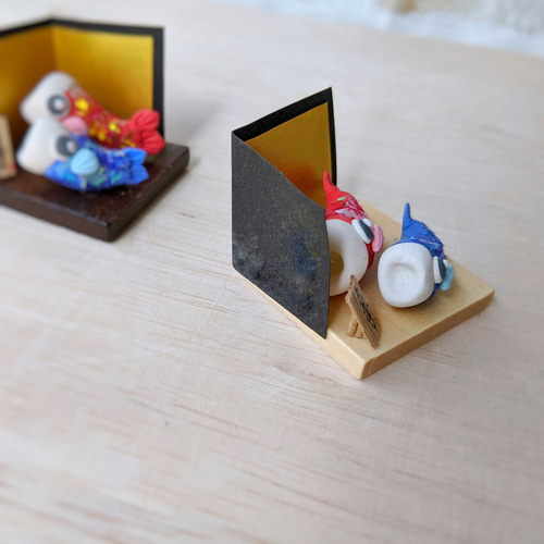 鯉のぼり 名入れ可〈受注製作〉 ミニチュア 可愛い 粘土 置物