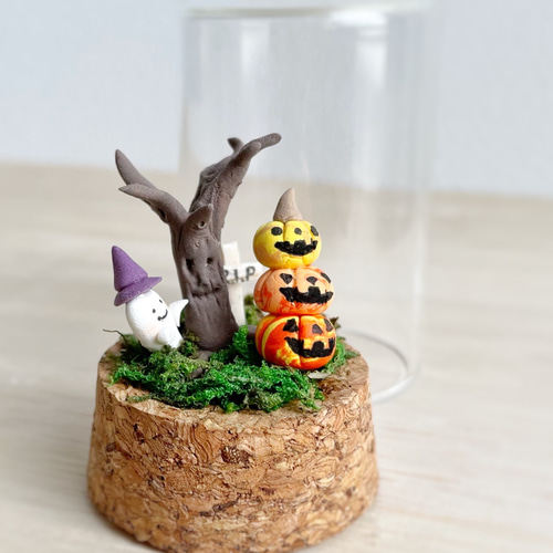 Halloween Origami]How to make a Pumpkin Ghost(using only 1