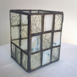 宿り木と格子ガラスの キャンドルホルダー 3枚目の画像