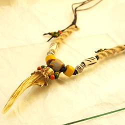 ◆Lil' Hunter Muntjac Antler Necklace◆小獵人山羌角項鍊 第3張的照片