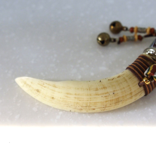 チーフイノシシ牙キーホルダー□ディレクターDashan Pig Claw