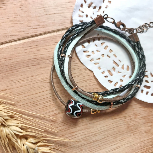 ｜DIY包｜Misty Glazebead Bracelet*迷霧琉璃珠手鍊(海洋系) 第6張的照片