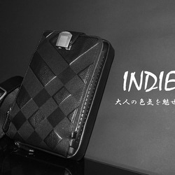 INDIEee インディ 本革 ボディバッグ 斜め掛け ワンショルダーバッグ 結婚式 カーボン ケースバック プレゼント 8枚目の画像