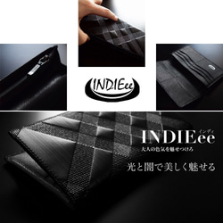 INDIEee  インディ イタリア製 ストリシアレザー 二つ折り長財布 本革 レザー ケース  メンズ 本革 8枚目の画像