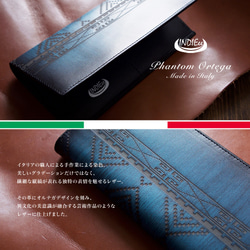 INDIEee  インディ イタリア製 オルテガ ファントムレザー 二つ折り長財布 本革 レザー ケース  メンズ 本革 4枚目の画像