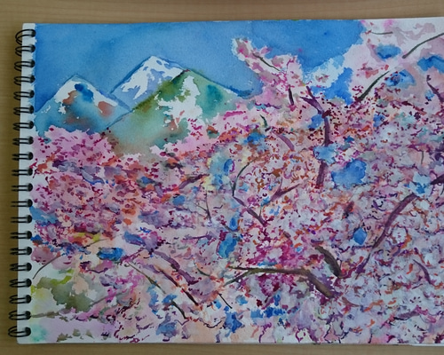 桜満開 絵画 たかちゃん 通販 3308842｜Creema(クリーマ)