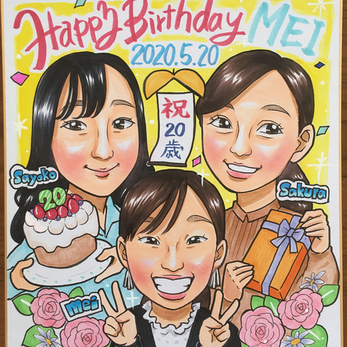 オーダー似顔絵いかがですか？ イラスト 似顔絵ONIY 通販
