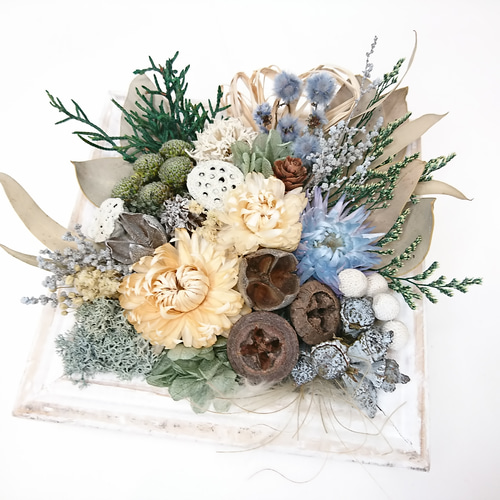 ボタニカルリース　ドライフワラー ボタニカルアレンジメント ドライフラワー ボックスフラワー 母の日
