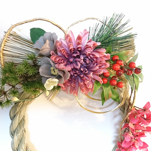 しめ縄 フラワーアレンジメント 正月飾り リース しめ縄・しめ飾り