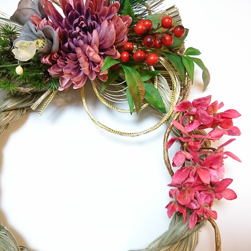 しめ縄 フラワーアレンジメント 正月飾り リース しめ縄・しめ飾り