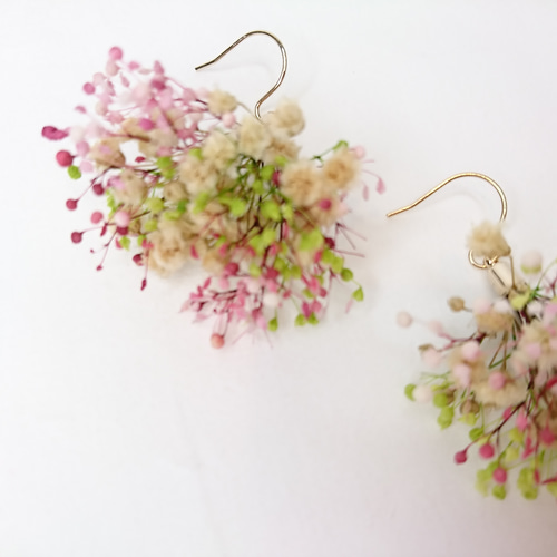 かすみ草ピアス ボタニカルアクセサリー イヤリング