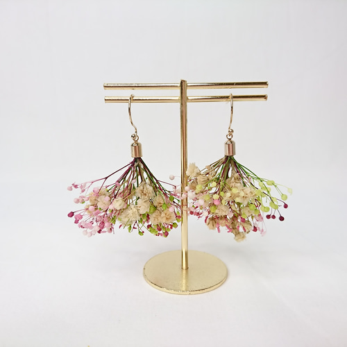 小さなかすみ草 白 イヤリング ピアス | nanuka