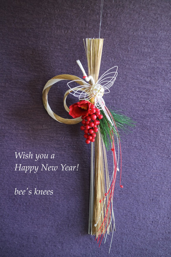 お正月ハンドメイド2023 モダン 正月飾り 水引飾り 金白 しめ縄