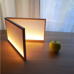 ビョウブ型テーブルライト『HIKARI BYOUB：Plainよこ』 3枚目の画像