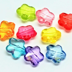 Colorful Flower Beads 30個☆楽しめるアソートカラー♪ 2枚目の画像