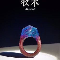 紫心木迷幻星河 Psychedelic Galaxy with purple heart woodring 第2張的照片