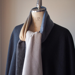 【特集掲載・メンズにオススメ】ウール・グラデーションマフラー・シーウォール 3枚目の画像