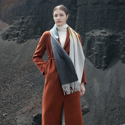 【特集掲載・メンズにオススメ】ウール・グラデーションマフラー・シーウォール 5枚目の画像