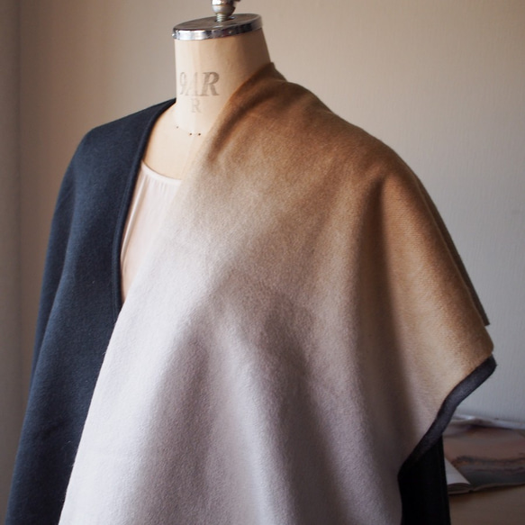 【特集掲載・メンズにオススメ】ウール・グラデーションマフラー・シーウォール 7枚目の画像