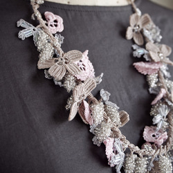 Turkey traditional lace embroidery long necklace GY 第8張的照片