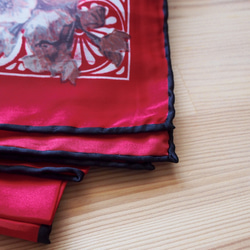 土耳其東方圍巾絲綢藝術A24紅色B貨免費送貨 第3張的照片