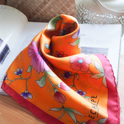 土耳其·東方圍巾·真絲藝術A25·橙色·免費送貨·2020年母親節 第2張的照片