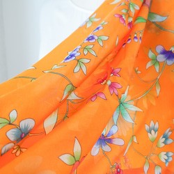 土耳其·東方圍巾·真絲藝術A25·橙色·免費送貨·2020年母親節 第9張的照片