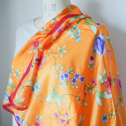 土耳其·東方圍巾·真絲藝術A25·橙色·免費送貨·2020年母親節 第10張的照片