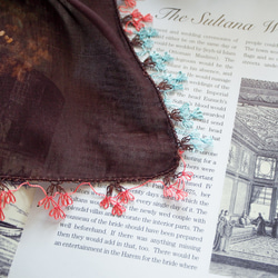 土耳其·Ineoya圍巾·博德魯姆·布朗15·免費送貨 第4張的照片