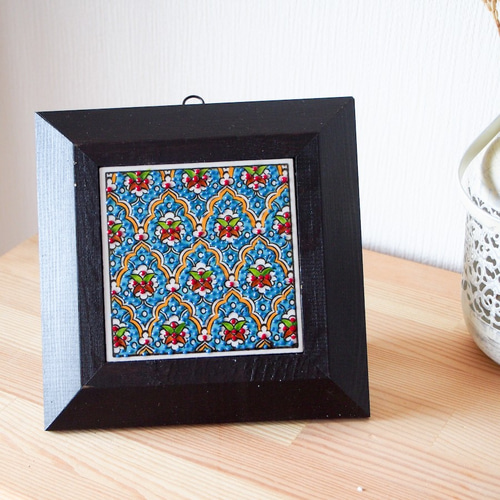 トルコ・キュタフヤ手書きタイル額装