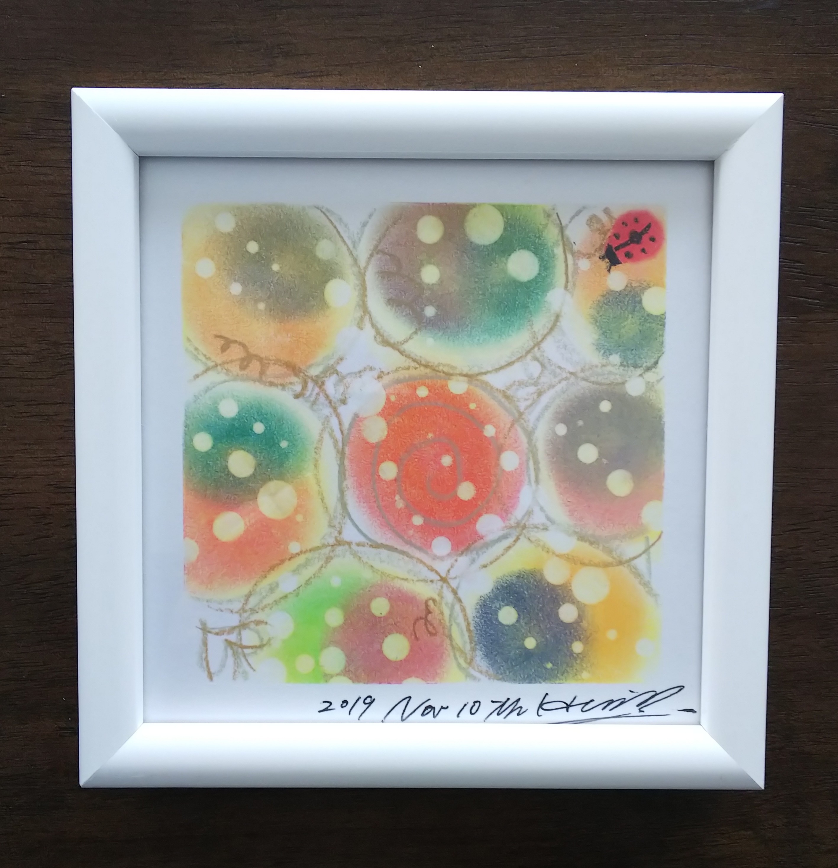 Colorful smile】パステルアート パステルアート原画 額付き