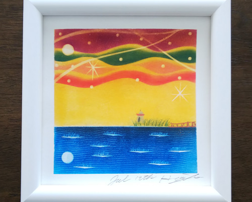 海の輝き パステル画 原画 海の輝き パステル画 原画