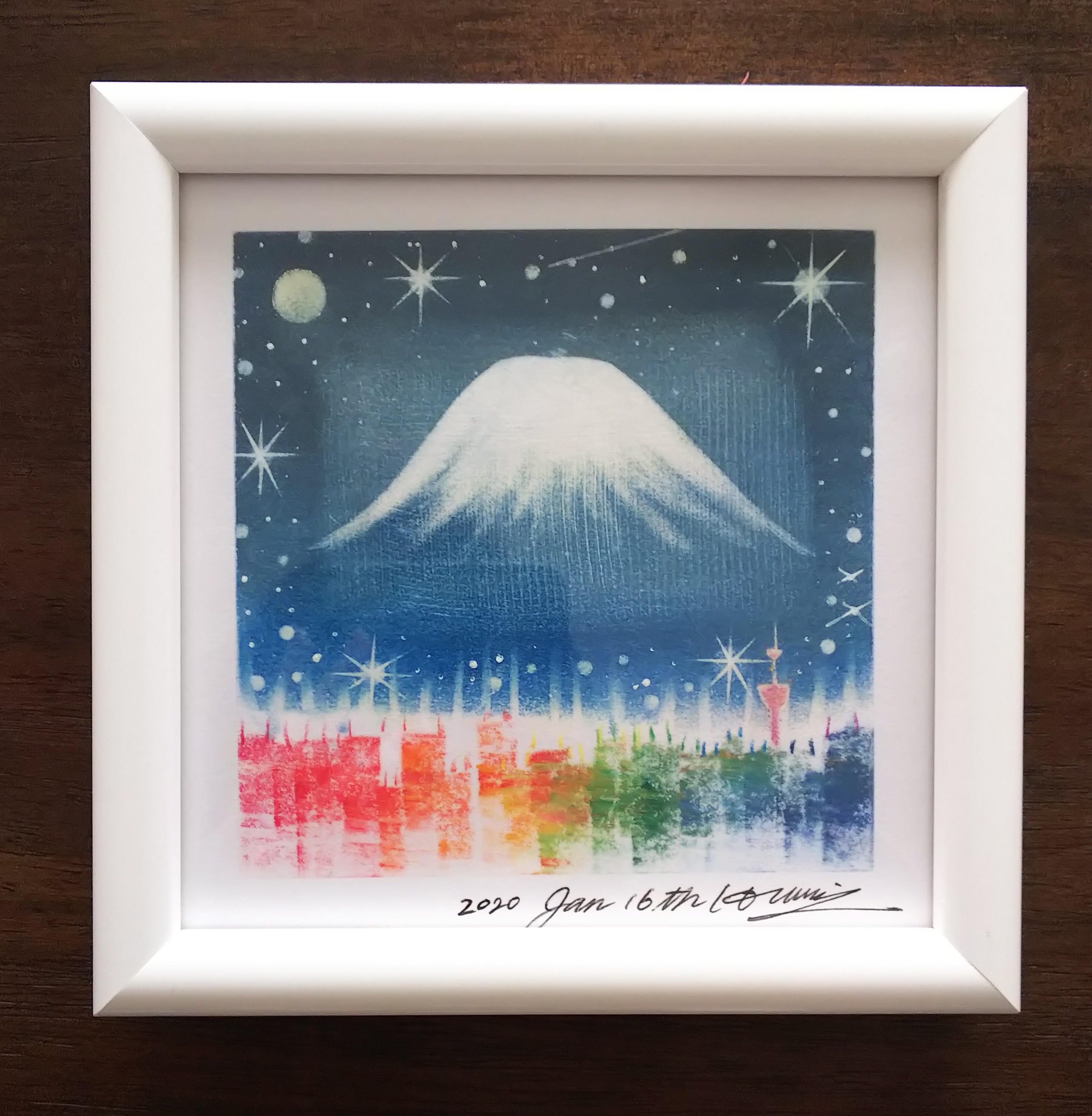 遠い空へ ハンドメイドパステル画 絵画アート原画