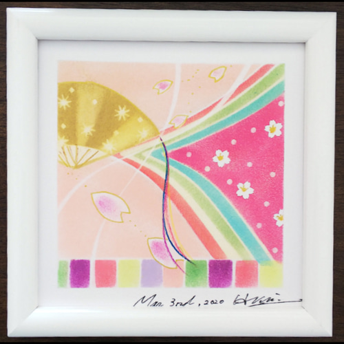 ひな祭り2020】パステルアート原画 展示品 絵画 hrk422 通販 8711004