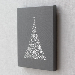 スノーツリーのファブリックパネル A5-504◆グレー/銀 2枚目の画像