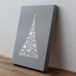 スノーツリーのファブリックパネル A5-504◆グレー/銀 3枚目の画像