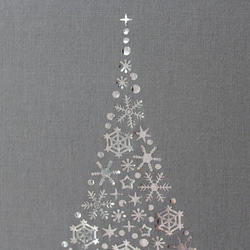 スノーツリーのファブリックパネル A5-504◆グレー/銀 4枚目の画像